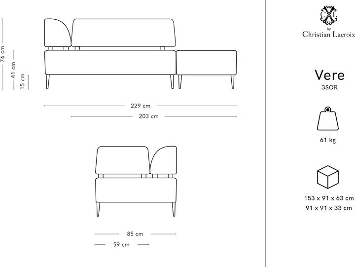Actual product image CXL by Christian Lacroix Vere (3-seater)