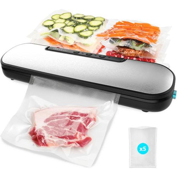 Cecotec Embasadora Al Vacio Sealvac Easy Magnetik, Macchina per sottovuoto, Nero