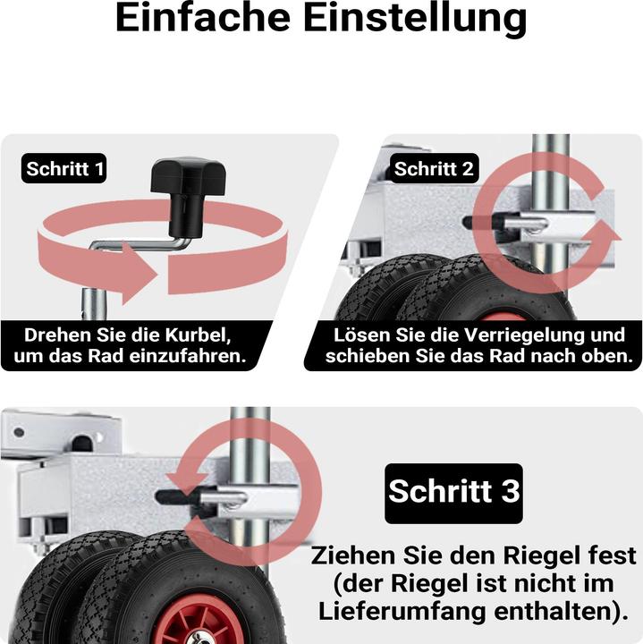 Actual product image Wiltec Double support wheel