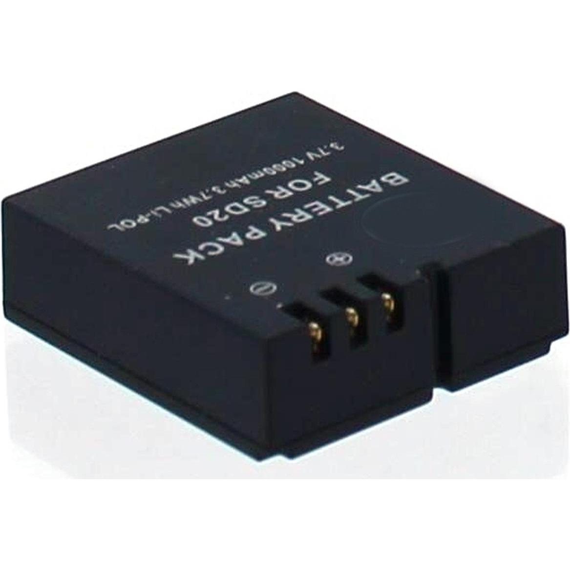 AGI 16018 Lithium-Ion (Li-Ion) 900mAh 3.7V Wiederaufladbare Batterie (Akku), Kamera Stromversorgung, Schwarz