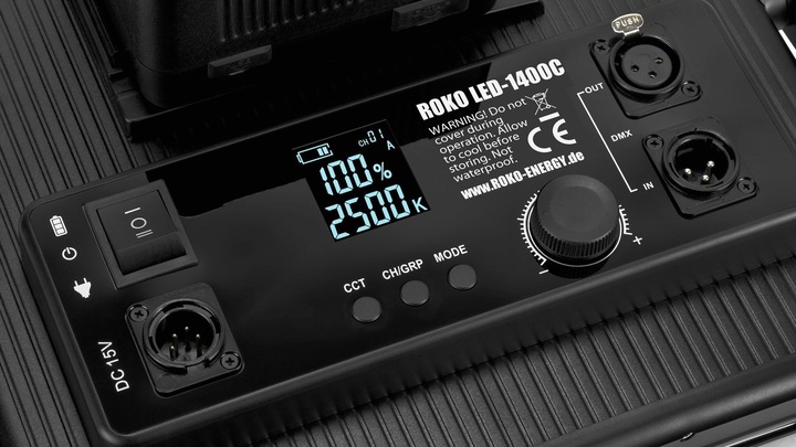 Produktbild Roko LED-1400C 110W BiColor LED Flächenleuchte mit V-Mount