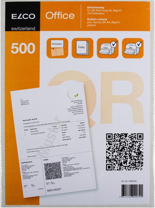 Elco Modulo di fatturazione per le fatture QR (500 x)