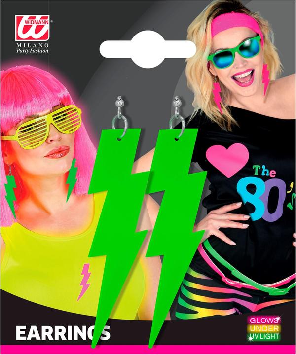Immagine prodotto Widmann Orecchini flash verde neon anni '80