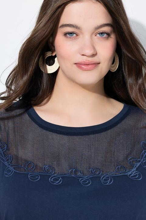 Actual product image Ulla Popken Eco Cotton Mesh Panel Tee (42, 44)