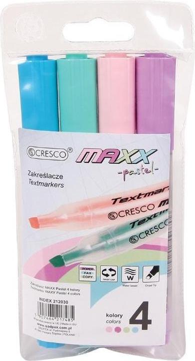 Actual product image Cresco MAXX Pastell-Textmarker 4 Farben