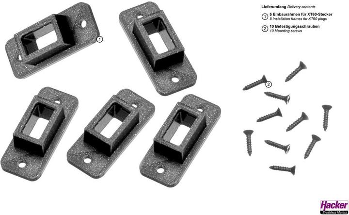 Actual product image Hacker mounting frame for xt-60 connector