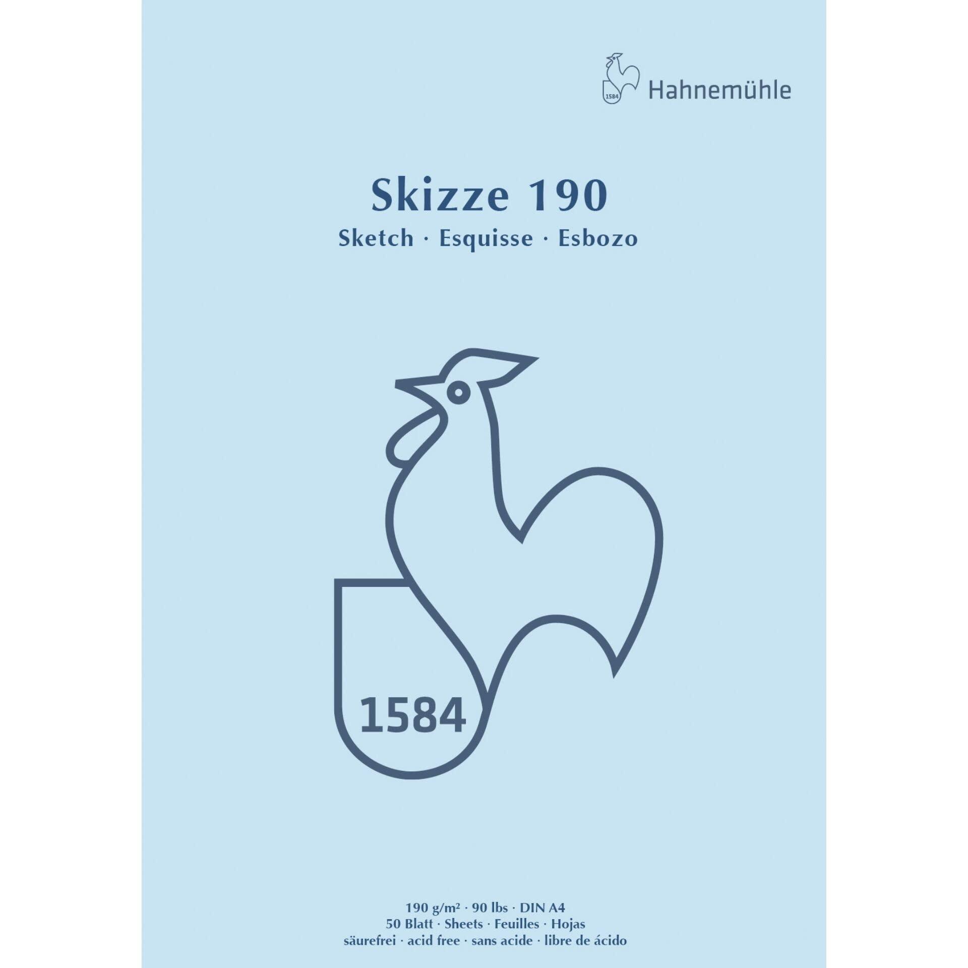 Hahnemühle, Heft + Block, Skizzenblock Skizze 190 (A4, Harter Einband)