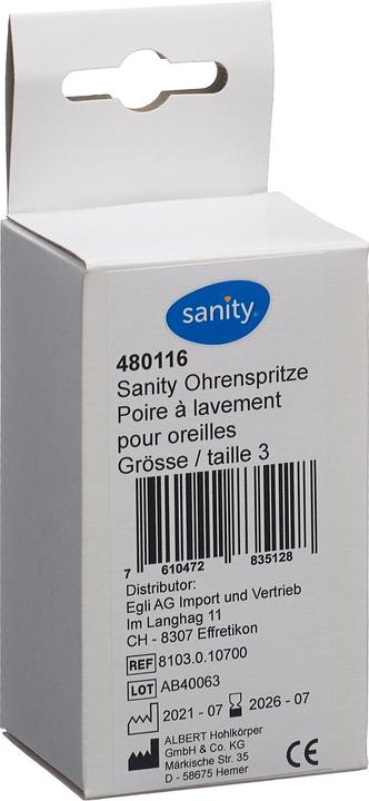 Sanity Seringue auriculaire Gr3 27ml
