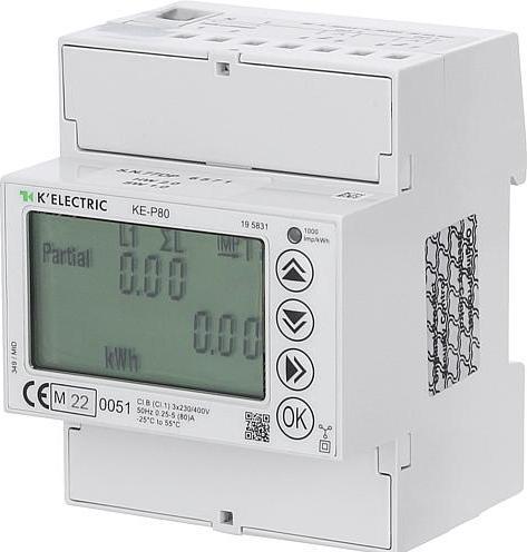 Image du produit K'Electric Compteur triphasé KEP80 MID S0 80A