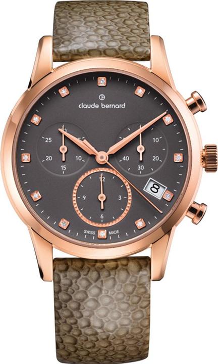 Image du produit Claude Bernard 10231-37R-TAPR1 Damenuhr Classic Chronograph 35mm 5ATM