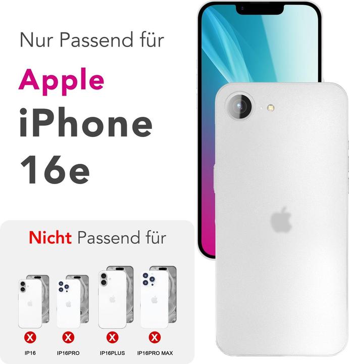 Produktbild Nalia Phantom - Extrem Dünn 0,3mm Schlank Matt & Elegant - Minimalistische Handyhülle (Apple iPhone 16e)