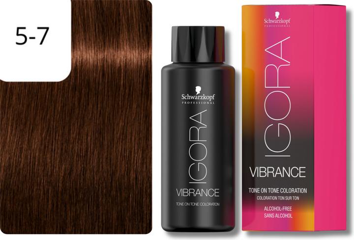 Actual product image Schwarzkopf Professional IGORA VIBRANCE Tone On Tone Colouration (5-7 Light Brown Copper)