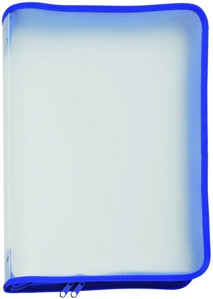Actual product image Foldersys Zipped bag A4 transparent/blue 0.5 mm (A4, 1x)