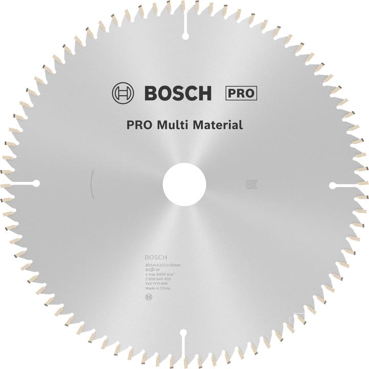 Produktbild Bosch Professional Zubehör PRO Multi Material Kreissägeblatt, 254 x 3,2 x 30 mm
