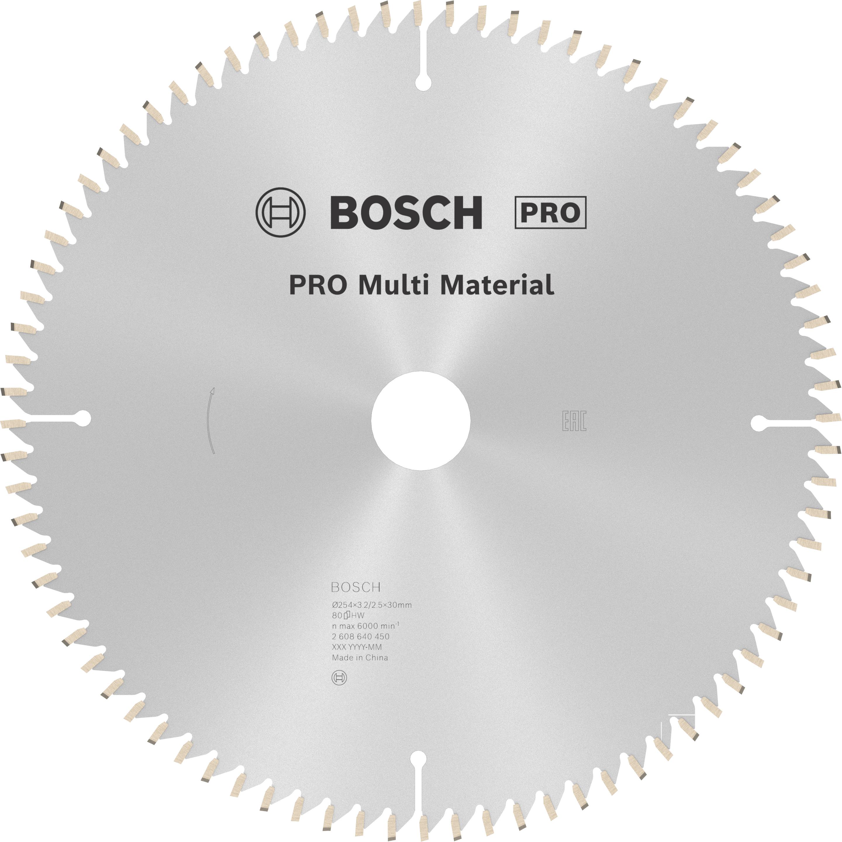 Thumbnail - Bosch Professional Zubehör, Sägeblatt, PRO Multi Material Kreissägeblatt, 254 x 3,2 x 30 mm