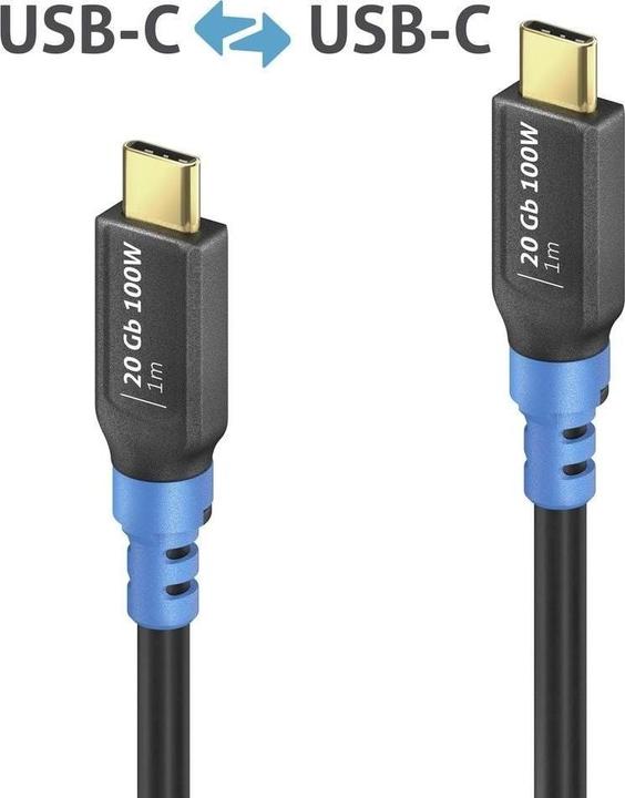 Produktbild Purelink USB-C>C Kabel 0,5m (0.50 m, USB 3.2 Gen 2x2, 100 W)