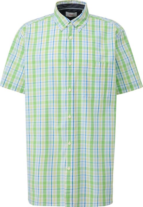 Immagine prodotto S.Oliver Hemd Kurzarmhemd aus Baumwollmix mit Brusttasche (XXL)