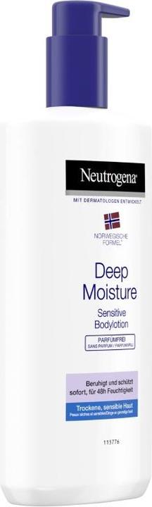 Actual product image Neutrogena Deep Moisture Body Lotion Sensitive (Body cream, 400 ml)