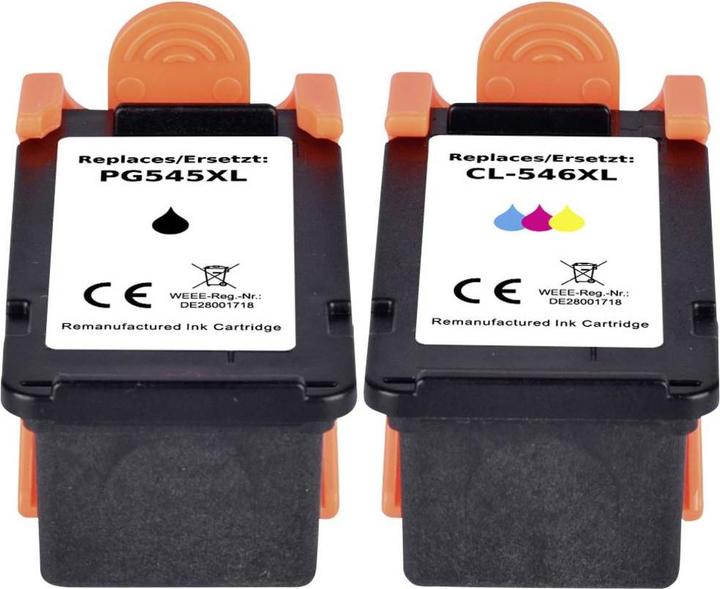 Immagine prodotto Renkforce La cartuccia d'inchiostro sostituisce Canon PG-545XL, CL-546XL Compatibile Combi-Pack Nero, Ciano (M, C, Y, FC)