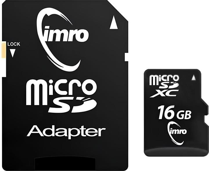 Actual product image IMRO 4/16G ADP Memory Card 16 GB MicroSDHC Class 4 (16 GB, microSDHC, UHS-I)