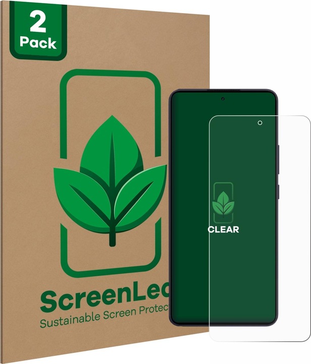 Produktbild ScreenLeaf Schutzfolie nachhaltiger Displayschutz Display Schutz Folie Klar Transparent (2 Stück, Xiaomi Redmi Note 13 4G)