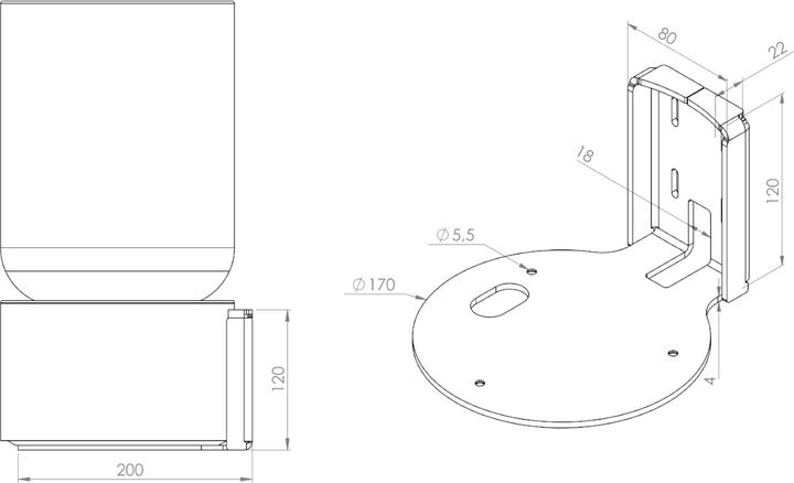 Produktbild Cavus Cmbobb (1 Stk., Wandmontage, Nicht beweglich)