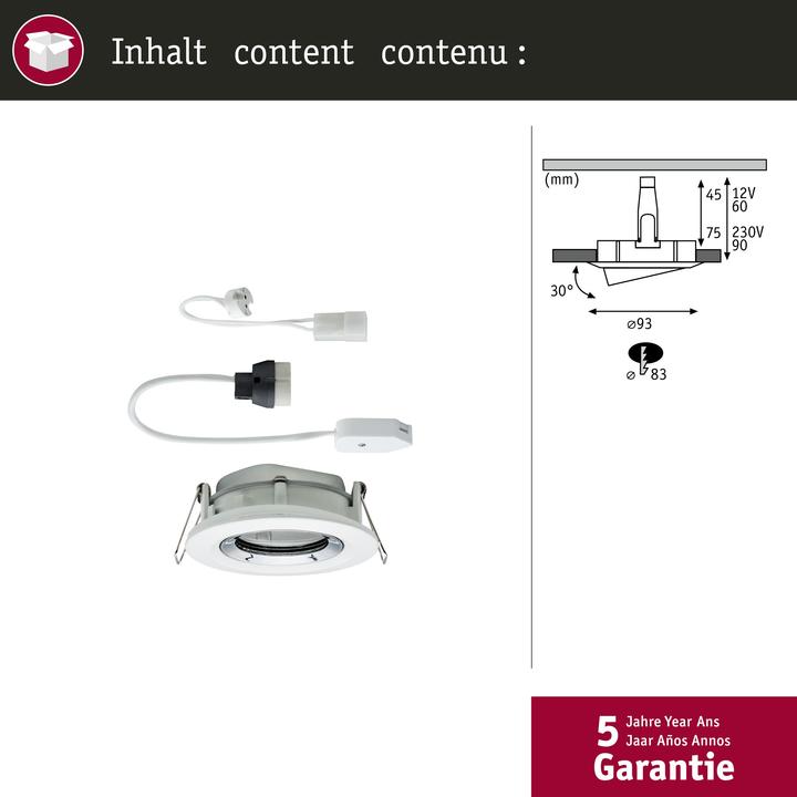 Immagine prodotto Paulmann Apparecchio da incasso Nova Plus Set (GU10, GU5.3)