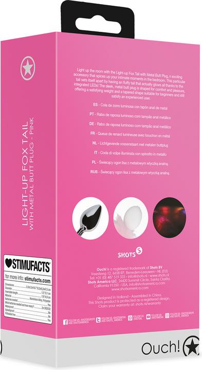 Produktbild Ouch! Light-up Fox Tail with Metal Butt Plug