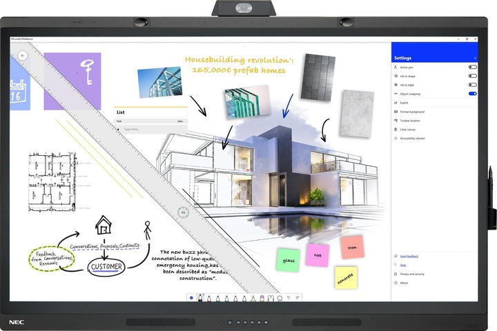 Actual product image NEC MultiSync WD551, 139.7 cm (55"), IPS, 3840 x 2160 pixels, 400 cd/m², 4K Ultra HD, Direct-LE (3840 x 2160 Pixels, 55")