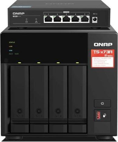 Produktbild QNAP TS-473A + QSW-1105-5T Bundle Pack (0 TB)