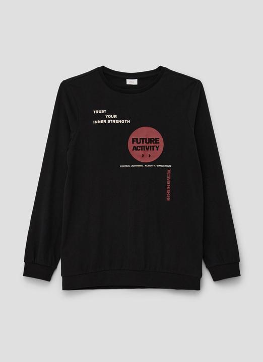 Produktbild s.Oliver T-Shirt Longsleeve mit gummiertem Frontprint (M)