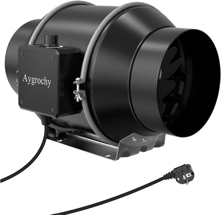 Actual product image Aygrochy 150mm controllable tube fan with speed controller (32 dB)