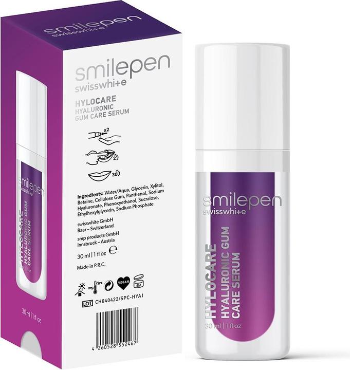 Actual product image SmilePen Hylocare Hyaluronic Gum Care Serum (30 ml, Bleaching cream)