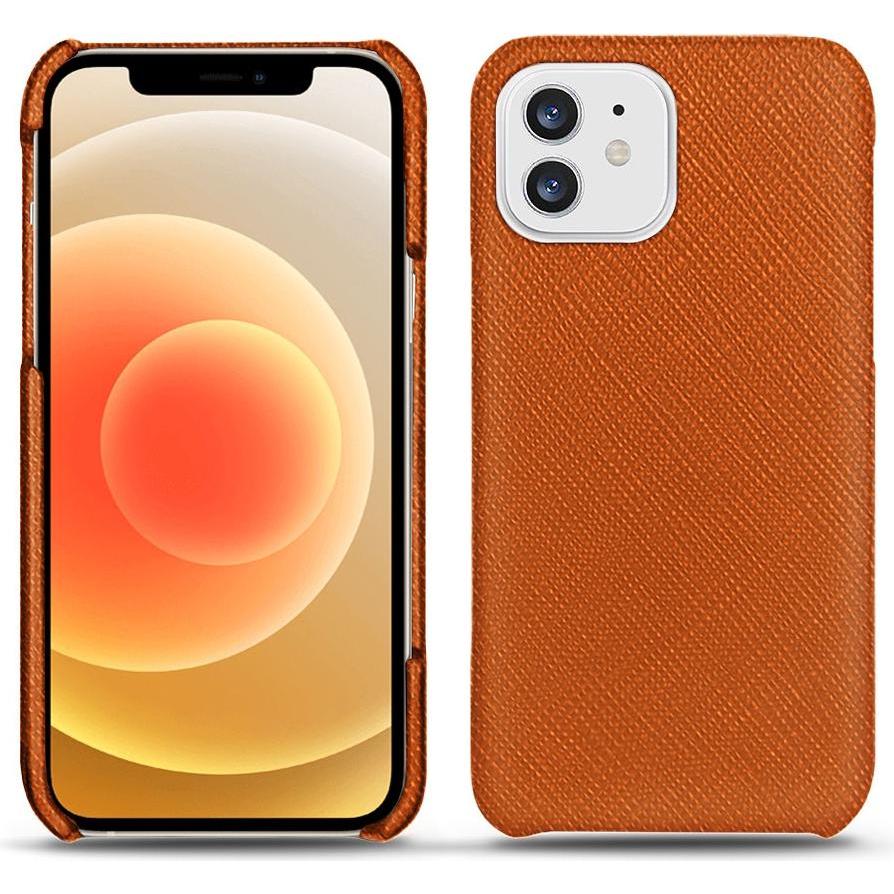 Noreve Lederschutzhülle (Apple iPhone 12), Smartphone Hülle, Orange