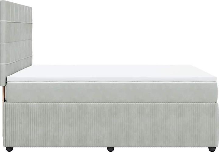 Produktbild vidaXL Bo x springbett mit Matratze 160 x 200 cm Samt (160 x 200 cm)