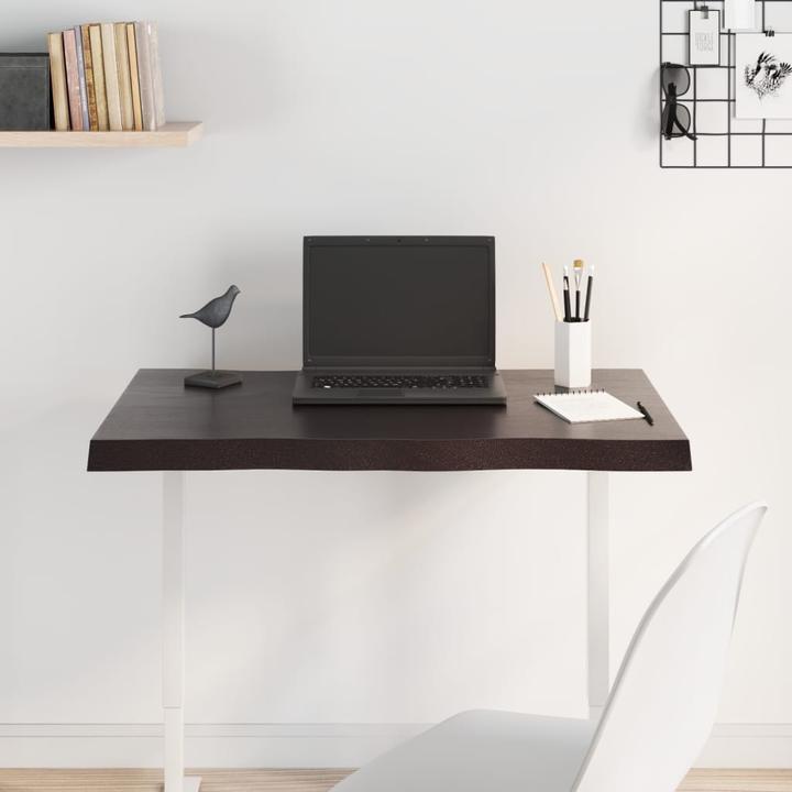 Image du produit VidaXL Tischplatte 80x60x4 cm Massivholz Eiche Behandelt (80 x 60 x 4 cm)