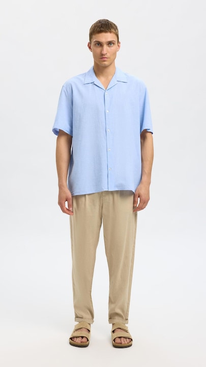 Actual product image Selected Homme Cropped relaxed fit trousers (W34/L32)