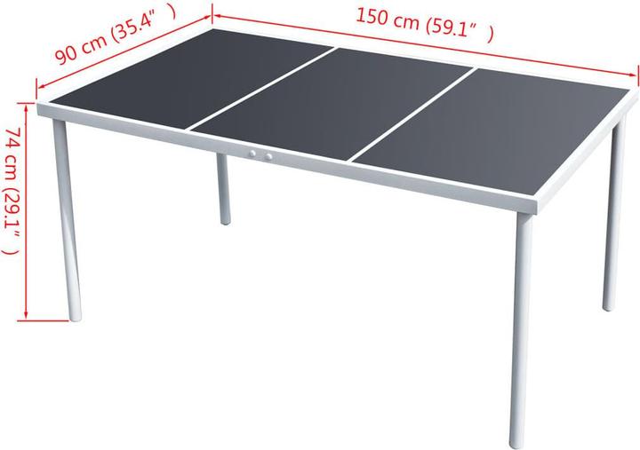 Produktbild vidaXL Gartentisch (150 x 90 x 74 cm)