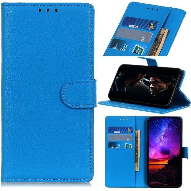 Thumbnail - MU Classic Litchi Leder Bookcover Series (LG K41s), Smartphone Hülle, Blau
