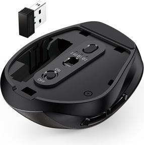 Produktbild Genius Ergo 9000S/Ergonomická/Optická/Pro praváky/2 400 DPI/Bezdrátová USB + Bluetooth/Černá (Kabellos)