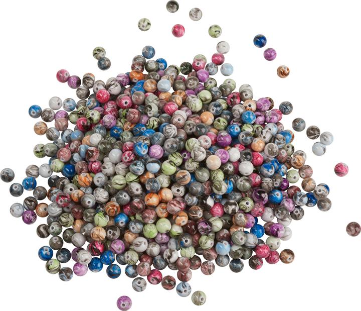 Immagine prodotto VBS Perline acriliche XXL "colorate opache marmorizzate", Ø 8 mm, 200 g