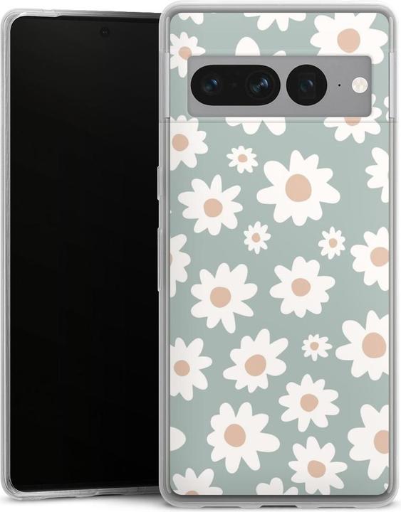 DeinDesign Slim Case fr Google Pixel 7 Pro Silikon Hlle Ultra Dnn  Handyhlle Blumen Gnseblume Muster