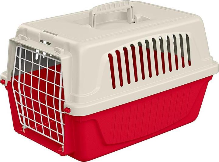 Ferplast transport cage, red (Dog, Cat, Foldable, Machine washable)