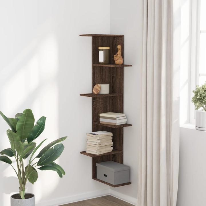 Actual product image vidaXL Corner wall shelf (36.5 x 36.5 x 140 cm)