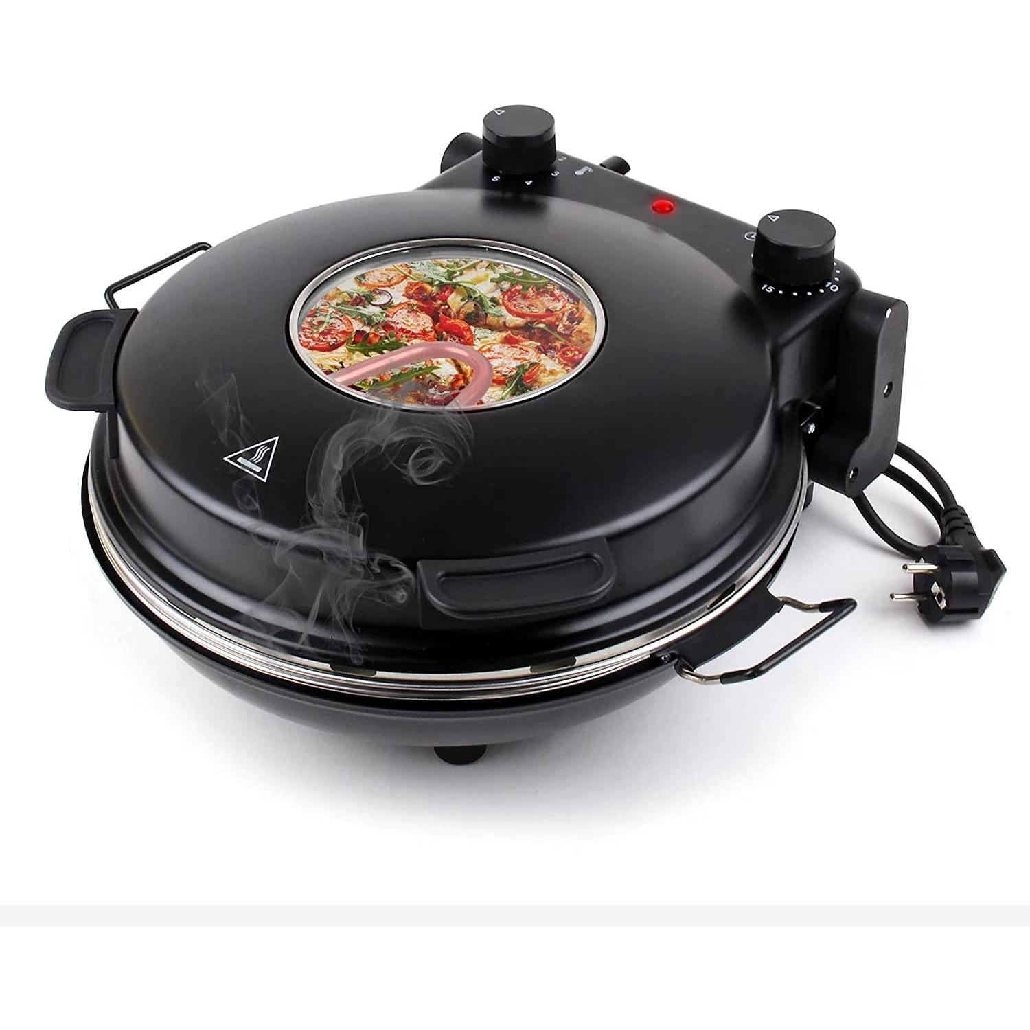 Wiltec Pizzamaker, Tischgrill, Schwarz