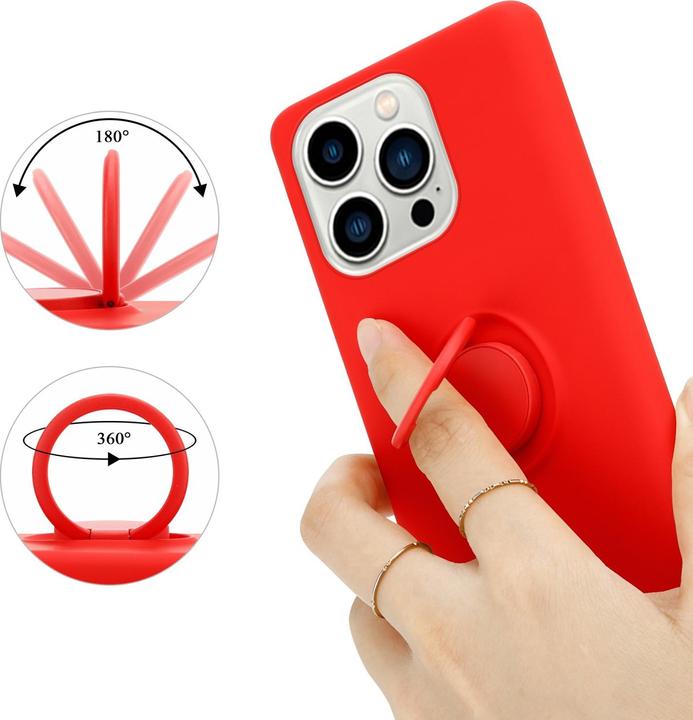 Actual product image Cadorabo Case for Apple iPhone 14 PRO MAX in TPU Liquid Ring Silicone Case Style (Apple iPhone 14 Pro Max)