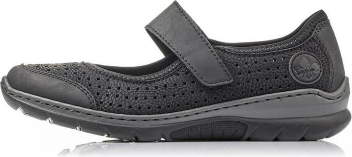 Image du produit Rieker Bequeme Lochmuster-Schuhe, schwarz (38)