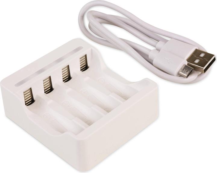 Produktbild Ansmann Ladegerät Basic IV inkl. 4 x AA 1300mAh Akku (1 Stk., AA, 1300 mAh, Ladegerät inkl. Akku)