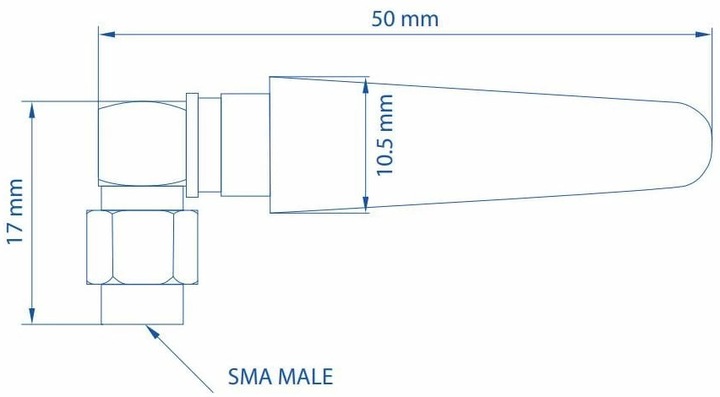 Produktbild Teltonika Angled Compact Mobile Antenna (3G, 5G, GSM)
