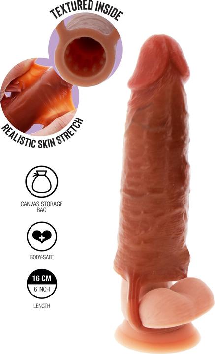 Actual product image ToyJoy Hydrated Skin Penis Sleeve Silicone 16 cm
